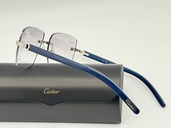 PREMIERE C DE CARTIER BLUE WOOD C DECOR RARE SUNGLASSES NEW 100% GENUINE ~$3825