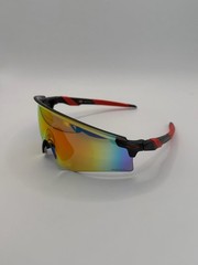 O Encoder OO9471 Prizm Red Lens W/ Red Logo Polished Black Frame Sunglasses
