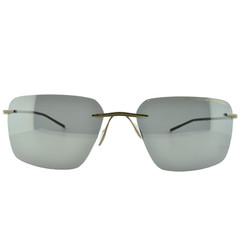 NEW!! PORSCHE P8923 S1 C 62-18-145 Black Rectangle Rimless Titanium Sunglasses