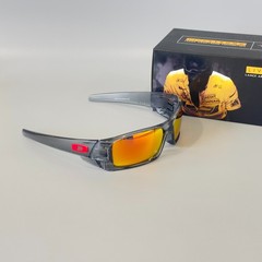 Oakley Gascan OO9014 Polarized Sunglasses Gray transparent frame with red lenses