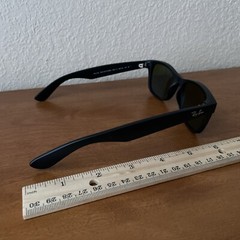 Ray-Ban RB2132 55-18 New Wayfarer Mirrored Square Sunglasses Black Blue 145 3N