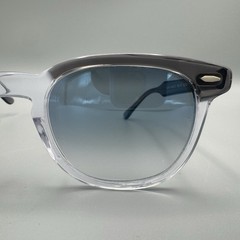 Ray-Ban Hawkeye Sunglasses RB 2298F 1355/3F Grey on Clear Blue Glass 54mm w/Case