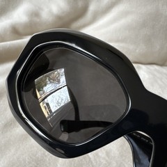 Versace Unisex “Biggie” Black Sunglasses with Gold Medusa