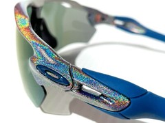 NEW Oakley RADAR EV Path HOLOGRAPHIC Polarized Galaxy Blue Mirror Sunglass 9208