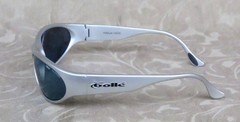 BOLLE PIRAJA 10026 SILVER POLARIZED WRAP SUNGLASSES FRANCE MINT CONDITION