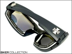 MOTORCYCLE BIKER Riding Padded Safety Protective SUN GLASSES GOGGLES Dark Lens