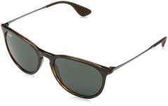 Ray-Ban RB4171 Unisex-Adult Erika Sunglasses – Light Havana / Green – Authentic