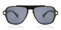 Versace Man Sunglasses, 0VE2199 100281 56mm Polarized Black Lenses Metal Frame