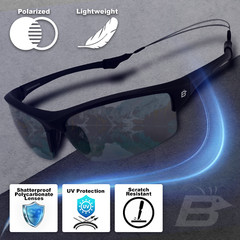 Birdz Eyewear Wave +2.5 Bifocal Polycarbonate Polarized Fishing Safety