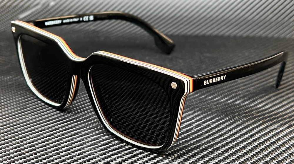 BURBERRY BE4337F 379887 Black Grey Men’s 56 mm Sunglasses