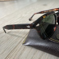 MOSCOT LEMTOSH Sunglasses Tortoise Frame Dark Grey Lens 49-24-145