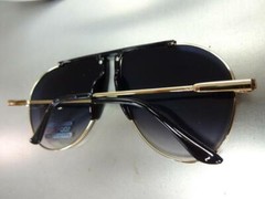 Mens Women CLASSIC VINTAGE RETRO Style SUNGLASSES Gold Metal Frame Gradient Lens