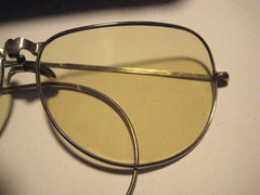 American Optical AO Unknown Aviator Pilot Sunglasses Silver Frame W/ Case