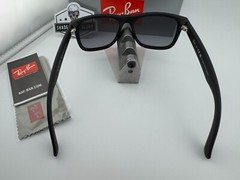 RAY-BAN JUSTIN RB4165 622/T3 RUBBER BLACK GRADIENT GREY POLARIZED SUNGLASSES 54