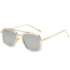 Men Sunglasses Vintage Tony Stark Cosplay Glasses Urban Fashion Street Eyewear
