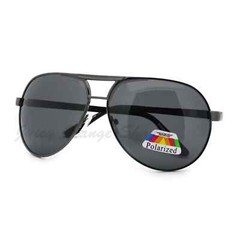 Polarized Lens Round Pilot Sunglasses Classic Metal Frame Unisex