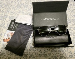 AF-55[]20 140MM RANDOLPH ENGINEERING USA MATTE SILVER PILOT AVIATOR SUNGLASSES