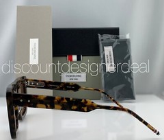 Thom Browne Sunglasses TBS415-52-02 Brown Tortoise Frame Light Brown Lens 52mm