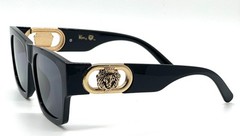 SQUARE GOLD LION HEAD MEDALLION SUNGLASSES CLASSIC CASUAL RETRO DESIGNER SHADES