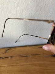 VTG John Varvatos Bronze Tone Metal Brown Sunglasses Rectangular Read*