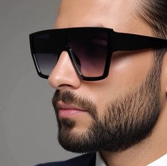 RETRO SHADES DESIGNER RECTANGULAR STYLE LARGE MODERN BLUE MIRROR LENS LUXURY