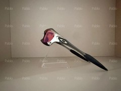 Vintage Oakley Splice Red Sunglasses Sliver Frame Gorpcore Style