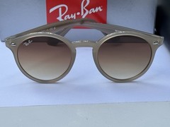 NEW Ray-Ban RB2180 6166/13 Polished Light Brown / Gradient Brown Sunglasses 49mm