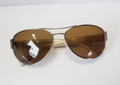 Kirkland Signature Men’s Aviator Sunglasses Tinted Brown Lens Brown Frame 135mm