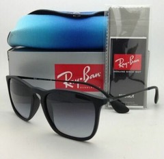 New RAY-BAN Sunglasses RB 4187 622/8G 54-18 Rubber Black w/ Grey Gradient Lenses