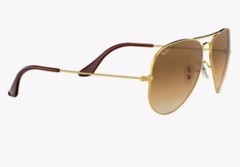 Ray Ban Aviator RB3025 Sunglasses,Light Brown,Gradient Lenses,Unisex.