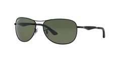 New Ray-Ban RB3519 006/9a Sunglasses Matte Black With Green Lenses 59-15 135