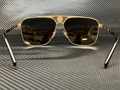 VERSACE VE2238 143687 Gold/Matte Black Rectangle 61 mm Men’s Sunglasses