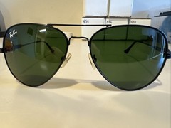 Ray-Ban Sunglasses RB3025 Aviator Black Frame Green Lens 58mm #N60