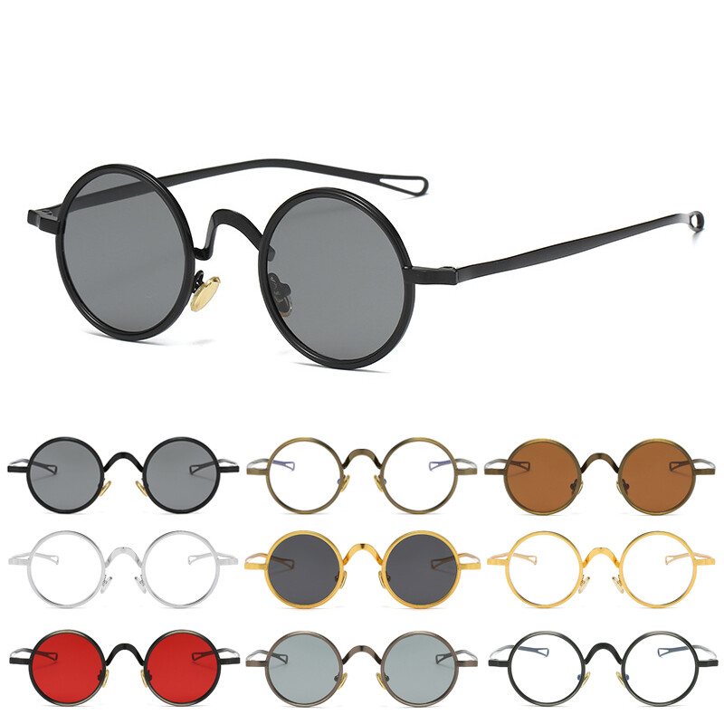 Retro Round Sunglasses Trendy Circle Hippie Sun Shades Glasses UV400 Protection