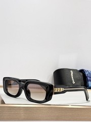 Chrome Hearts Black Oversized Square Sunglasses Brown Gradient Made in Japan
