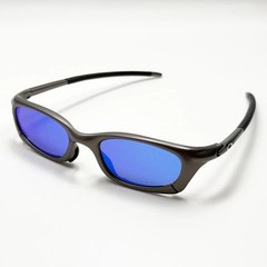 Oakley Mag four Sunglasses Blue Lenses/Magnesium Four Frame