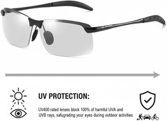 Jowxsx Polarized Photochromic Sunglasses UV400 Day Night Driving Sports Glasses