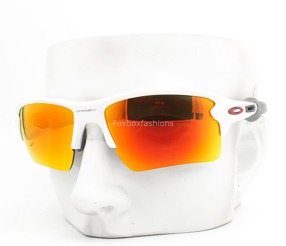 Oakley Flak 2.0 XL Sunglasses OO9188-9359 Polished White Prizm Ruby w/case