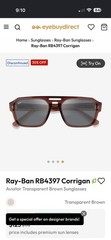Ray-Ban RB4397 Corrigan Aviator Sunglasses Brown Frame Green Tinted Lenses