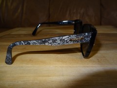 Luxottica 1412 Pearl Black Floral Grey Sunglassess UV Guard