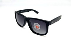 Ray-Ban 4186 Justin Men Sunglasses – Black/Gradient Grey 622/T3 55 mm Polarized