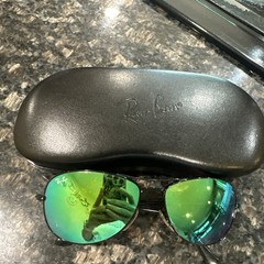 Ray-Ban Sunglasses Cockpit RB3362 002/4J Green Mirror Black Full Rim 59-14-135
