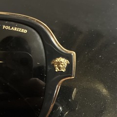 Versace MOD. 2199 1002/81 Polarized Square Sunglasses Black/Gold 56-18 145