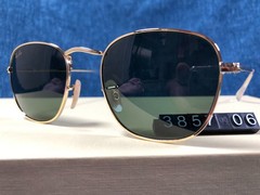 RAY-BAN RB3857 FRANK Sunglasses Gold Frame 51/21mm Dark Green Lens 9196/31 145MM