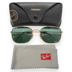 Ray-Ban Sunglasses RB 3706 001/O9 Arista Gold Polarized Chromance 57mm w/case