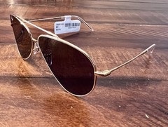 NEW RayBan AVIATOR REVERSE Arista Polished Gold + Violet Lens RBR0101S 001-1A