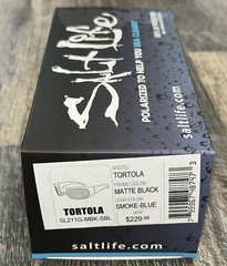 Salt Life Matte Black Tortola Smoke Blue Glass Lens MSRP $229 Saltlife NWT