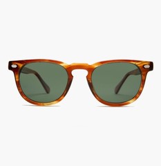 Classic Unisex Sunglass w/ Green Polarized lens Honey Tort Frame – Benson