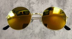 John Lennon style Sunglasses Orange metallic Vintage Style 60s Hippie Glasses