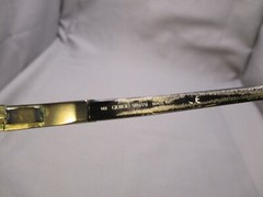 GIORGIO ARMANI Eyeglasses 54 17 140 Rectangle Metal Eye Frames Logo Trash Lenses